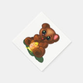 Niedlicher Bär Napkins Serviette (Ecke)