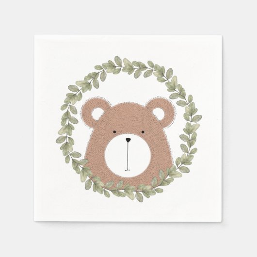 Niedlicher Bär Napkins Serviette (Vorderseite)