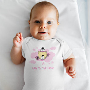 Niedlicher Bär neu in der Crew Pink Baby Girl Strampler