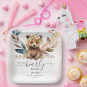 Niedlicher Bär | Neutrales Baby-Duschpapier für Ge Pappteller (Party)