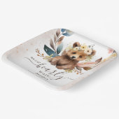 Niedlicher Bär | Neutrales Baby-Duschpapier für Ge Pappteller (Gewinkelt)