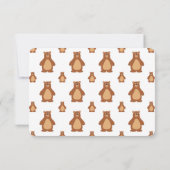 Niedlicher Bär Personalisiert Kids Stationery Mitt Dankeskarte (Rückseite)