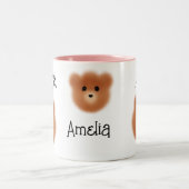 Niedlicher Bär Personalisiert Zweifarbige Tasse (Mittel)