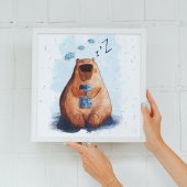 Niedlicher Bär Schlafen Kinder Kinderzimmer Poster