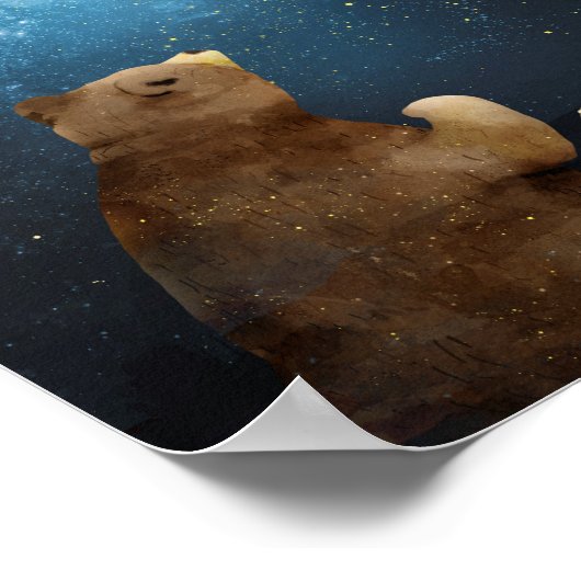 Niedlicher Bär Twinkle Kleine Star Cards Geschenke Poster (Ecke)