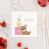 Niedlicher Bär und Alphabet Toy Blocks Serviette (Beispiel)