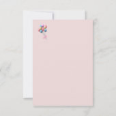 Niedlicher Bär und Balloons Theme Flat Danke Karte (Rückseite)