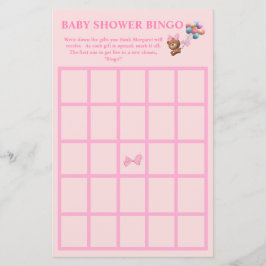 Niedlicher Bär und Balloons Themed Baby Dusche Bin