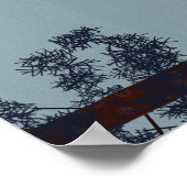 Niedlicher Bär und Fox Kajak am Waldrand Poster (Ecke)