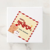 Niedlicher Bär und Hunde Weihnachten Geschenkanhänger (Beispiel)