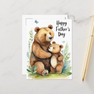 Niedlicher Bär und Kürbis Tag Adortiertier Feiertagspostkarte