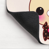 Niedlicher Bär und rosa Ballone Mousepad (Ecke)