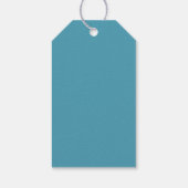 Niedlicher Bär und Weihnachtsbaum Aquamariner Urla Geschenkanhänger (Rückseite)