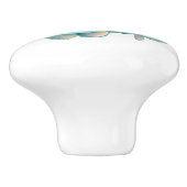 Niedlicher Bär und Weihnachtsbaum Urlaub Keramikknauf (Seitenansicht)