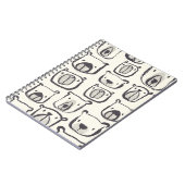 Niedlicher Bär, von Hand gezeichnet nahtloses Must Notizblock (Linke Seite)