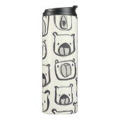 Niedlicher Bär, von Hand gezeichnet nahtloses Must Thermosbecher (Nach links gedreht)