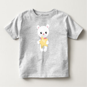 Niedlicher Bär, Weißbär, Teddybär, Babybär, Star Kleinkind T-shirt