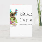 Niedlicher Bär zum Geburtstag Karte (Rückseite)