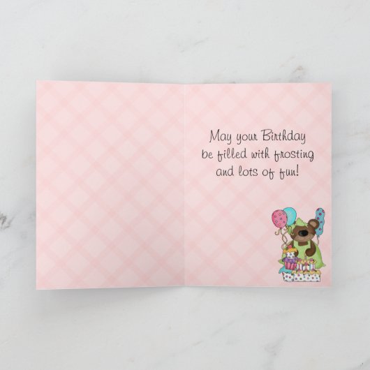 Niedlicher Bär zum Geburtstag Karte (Innenseite)