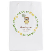 Niedlicher Bär zum Geburtstag Mittlere Geschenktüte (Vorderseite)