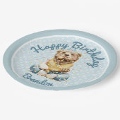 Niedlicher Bär zum Geburtstag Pappteller (Schrägansicht)