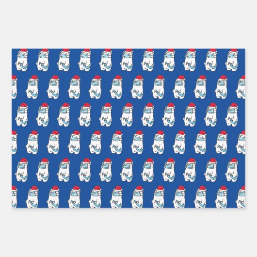 NIEDLICHER BÄREN MIT PAPIERFLACHEN GESCHENKPAPIER SET (Vorderseite 2)