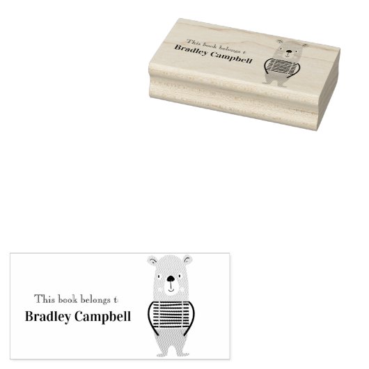 Niedlicher Bärenbär gehört zu Kautschuk Gummistempel (Stempel)