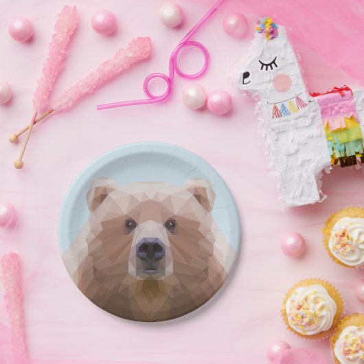 Niedlicher Bärenbraun Pappteller (Party)