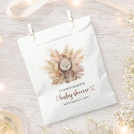 Niedlicher Bärenbraun, tropische Palme Geschenktütchen