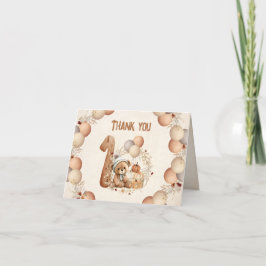Niedlicher Bärenfall Bear 1. Geburtstag Danke Kart
