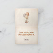 Niedlicher Bärenfall Bear 1. Geburtstag Danke Kart (Innenseite)