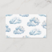 Niedlicher Bärenflugzeug-Blue Boy-Windeln Begleitkarte (Rückseite)