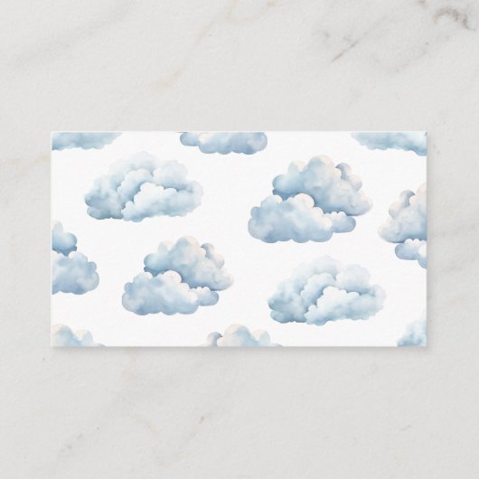 Niedlicher Bärenflugzeug-Blue Boy-Windeln Begleitkarte (Rückseite)