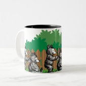 Niedlicher Bärenhaircut - Schönes Tierdesign Zweifarbige Tasse (Vorderseite Links)