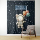 Niedlicher Bärenhintergrund für die Geburtstagspar Wandteppich (Beispiel)