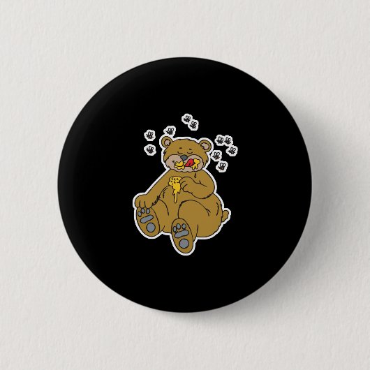 niedlicher Bärenhonig Button (Vorderseite)