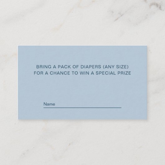 Niedlicher Bärenjunge Duschenspinner Begleitkarte (Rückseite)