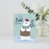 Niedlicher Bärenkalender Postkarte (Stehend Vorderseite)