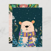 Niedlicher Bärenkalender Postkarte (Vorne/Hinten)
