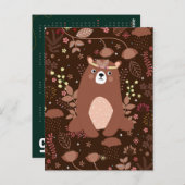 Niedlicher Bärenkalender Postkarte 2025 (Vorne/Hinten)
