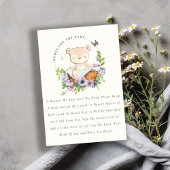 Niedlicher Bärenkorb Blume Blaue Bücher für Babydu Begleitkarte