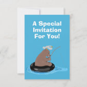 Niedlicher Bärenkuchen Cartoon Geburtstag Einladung (Rückseite)