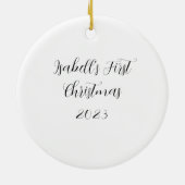 Niedlicher Bärenkuchen Keramik Ornament (Hinten)