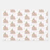 Niedlicher Bärenname Weihnachtswrapping Paper Shee Geschenkpapier Set (Vorderseite)