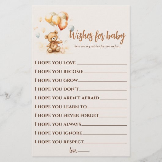 Niedlicher Bärenneutraler Flyer (Vorne)