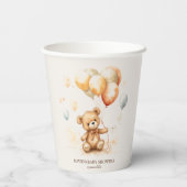 Niedlicher Bärenneutraler Pappbecher (Rückseite)