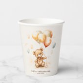 Niedlicher Bärenneutraler Pappbecher (Vorderseite)