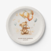 Niedlicher Bärenneutraler Pappteller (Vorderseite)