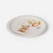 Niedlicher Bärenneutraler Pappteller (Schrägansicht)