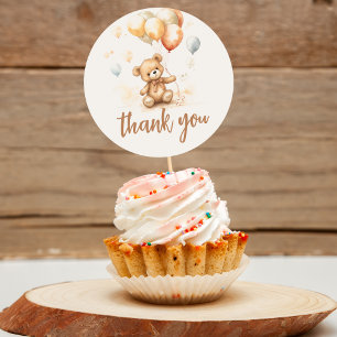 Niedlicher Bärenneutraler Runder Aufkleber